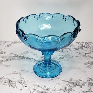 Ice Blue Indiana Teardrop Compote